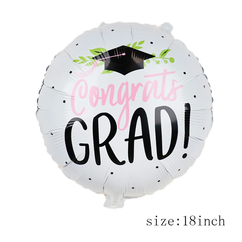 18 inch foil graduation globos star square round shape congrats grad helium balloon for Graduation party decoration supplies