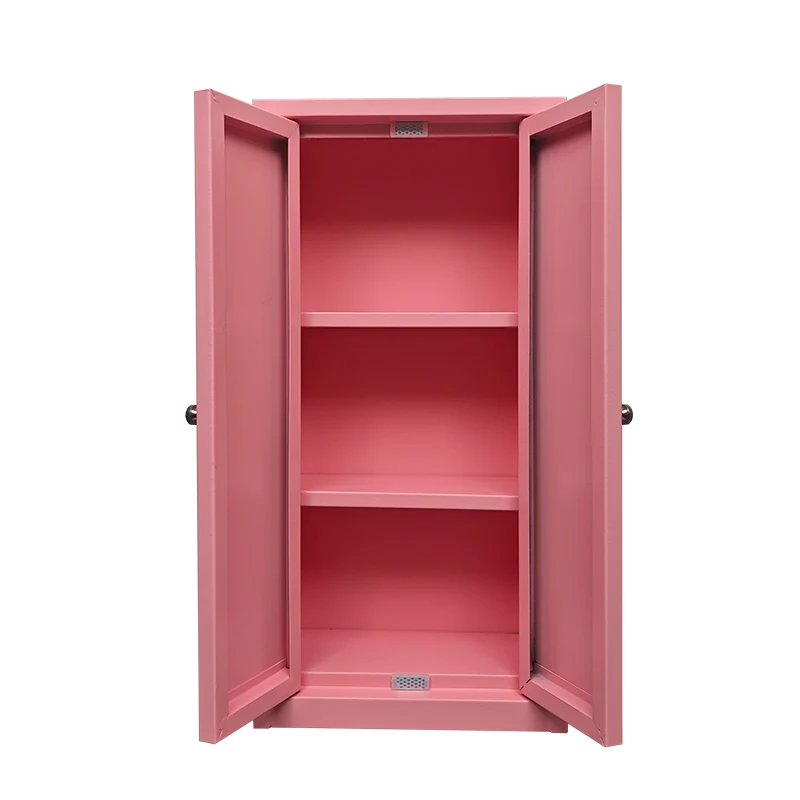 Hot Products pink All-Metal Mini Toy Storage Cabinet two Swing Vertical Magnetic Door The more you buy, the lower the price.