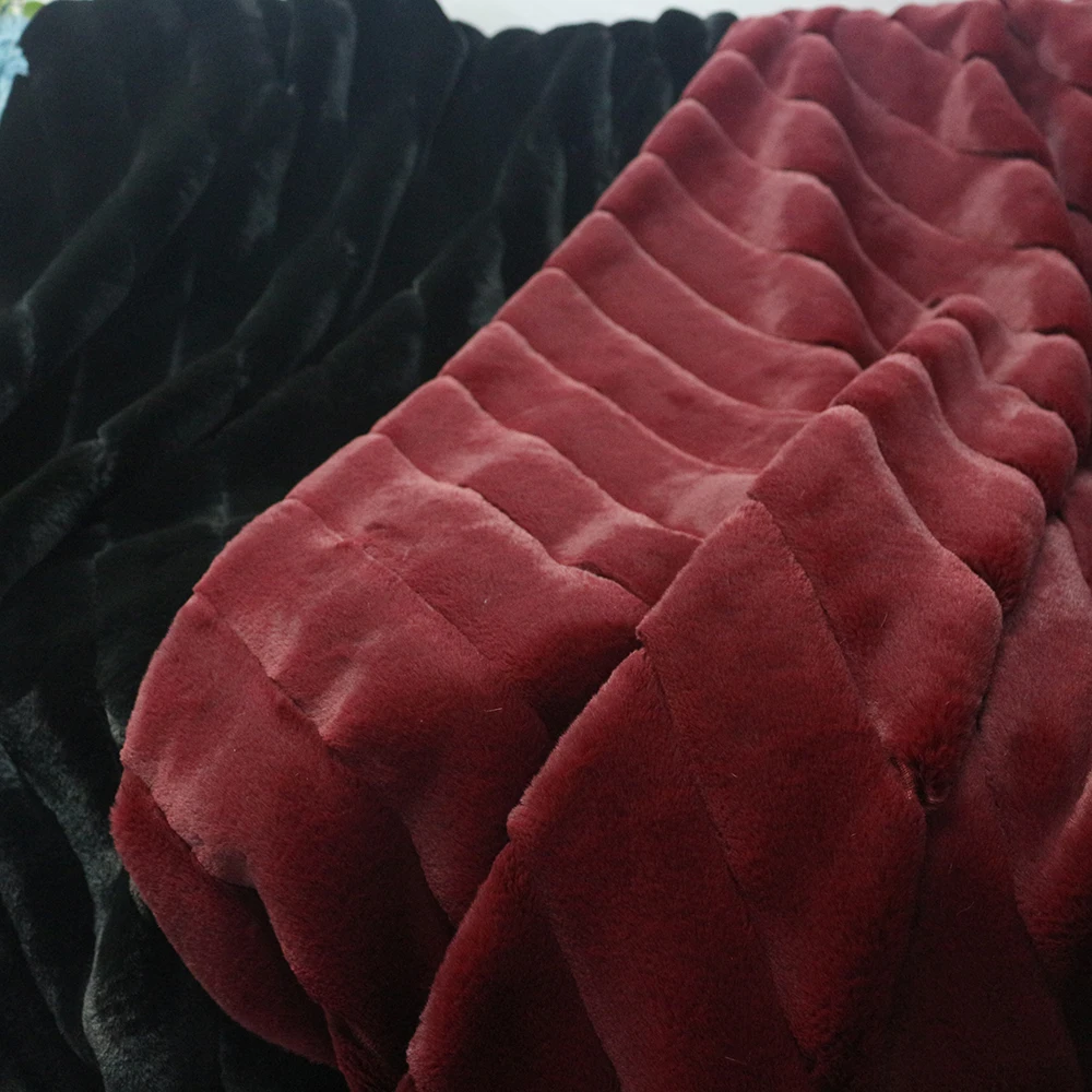 China manufacturer super soft fake fur blanket heavy wool blankets