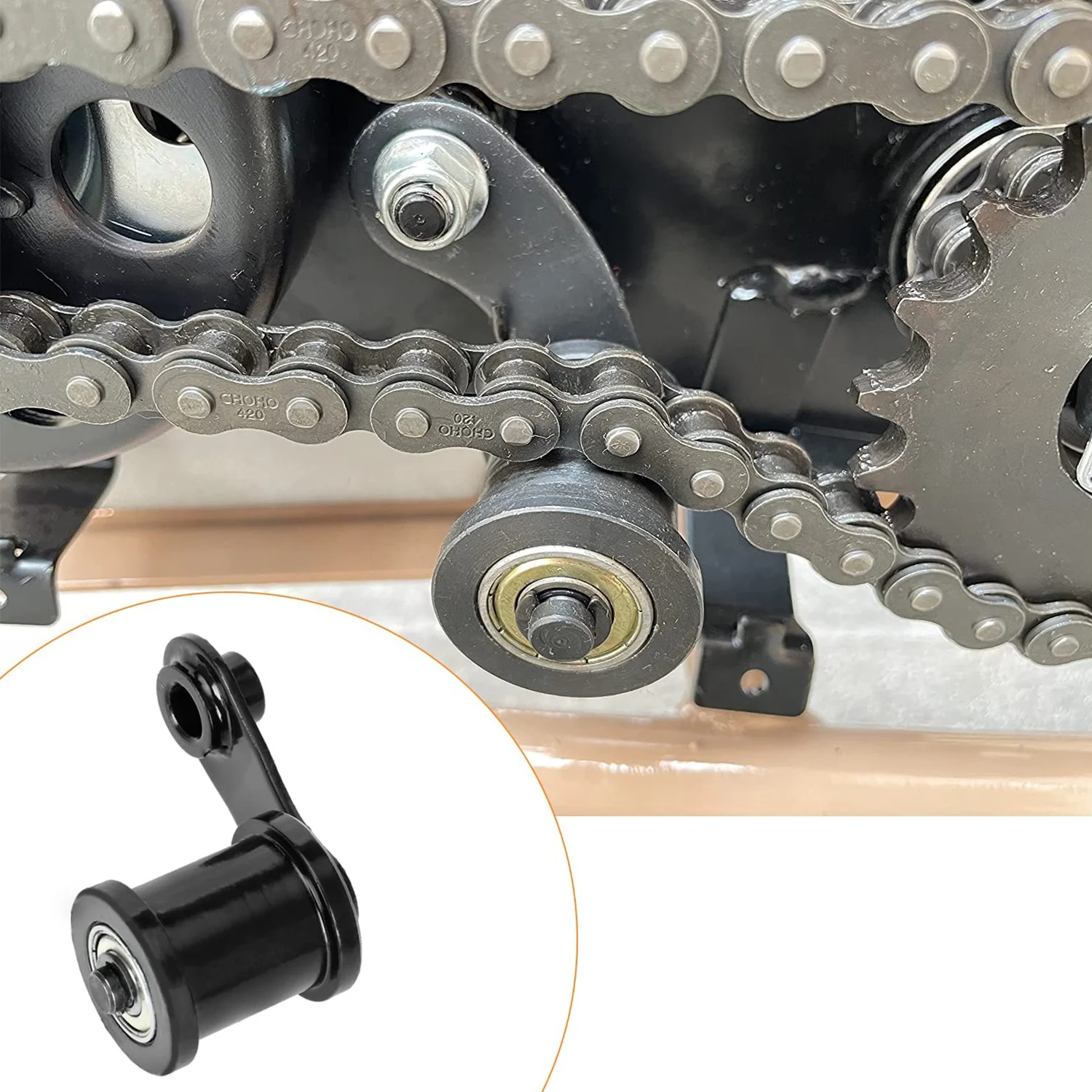 HIAORS Chain Tensioner with 1-3/4' Roller for 196cc 212cc 6.5HP CT200u BT200x CT200u-ex Massimo MB200 Motorsports Mini Bike