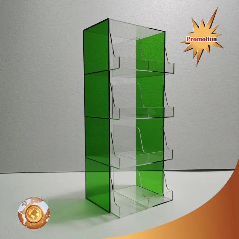 4 shelves acrylic mobile charger display,USB cable display,phone accessories display