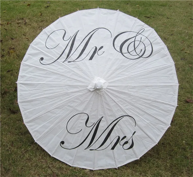 White paper umbrella sunshade, suitable for DIY crafts decoration and wedding center 15.5 inches in diameter