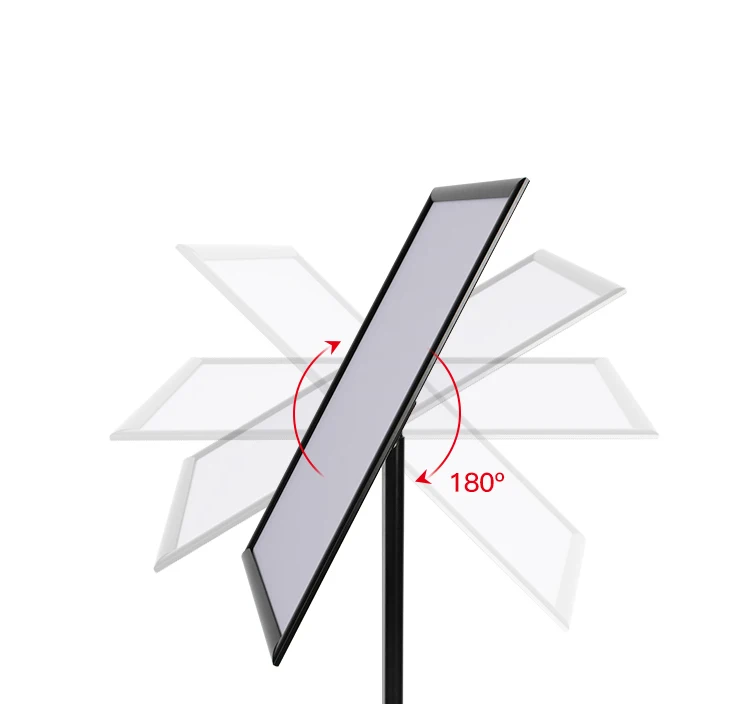 Heavy Duty Pedestal Sign Holder Floor Stand Sign Stand Poster Stand Black and Silver for A2 and A3