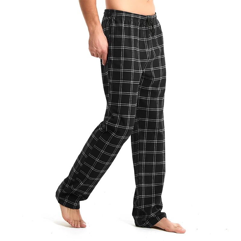 ZN-Oem custom printed logo modal cotton soft comfortable men plaid checked pajama pants