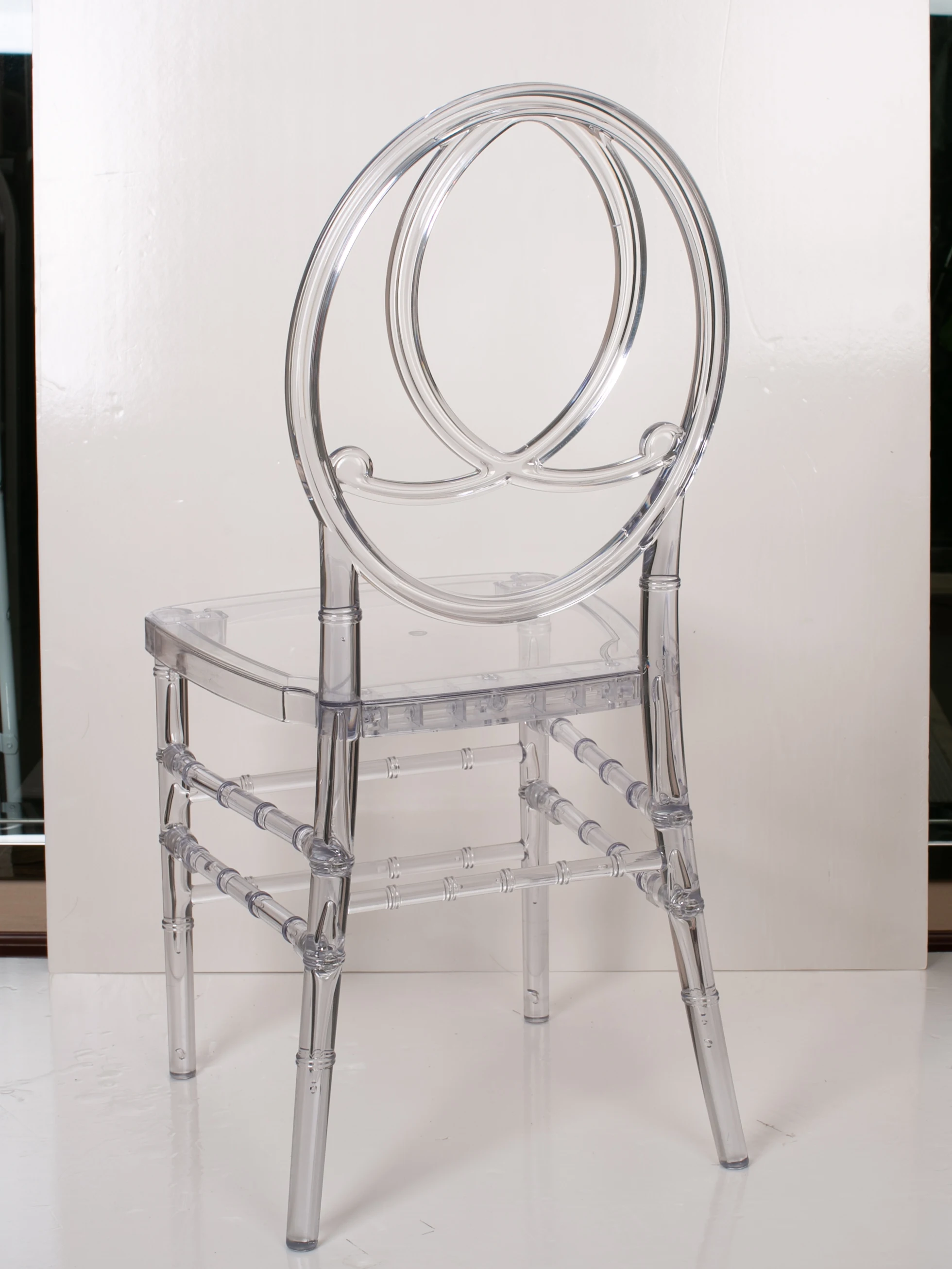 Wholesale Modern PC Hotel Restaurant Event Banquet Transparent Assembled Chiavari plastic dining Tiffany Chairs for Wedding