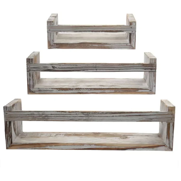 cheap Modern and rustic appearance, handcrafted with unique wall floating shelves