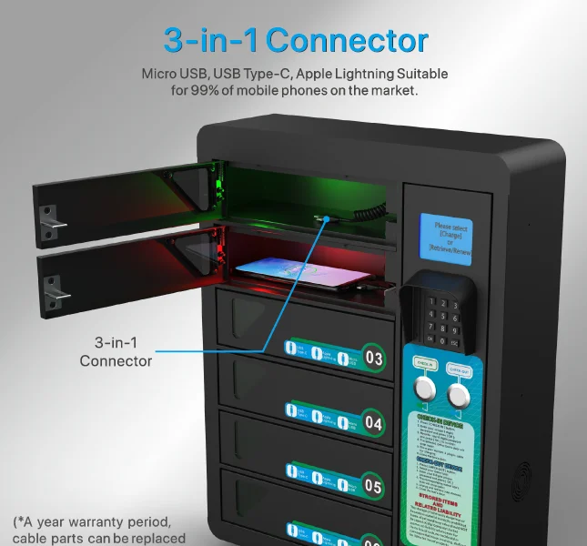 Multi-Language safes Sterilizer Pin Code Charging Locker
