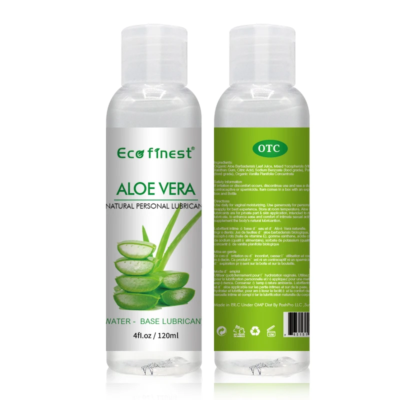 Ready To Ship Personal Lubricant Sex Oil Waterless Aloe Water Based Private Parts 120ml Sex Lubricant Gel
