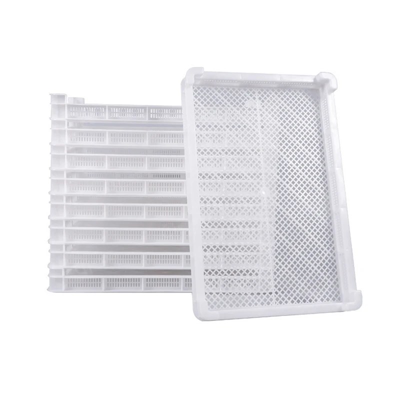 Manufacture Cheap Price Hdpe Food Grade Stackable Plastic Drying Tray For Dehydration Fruits / Vegetables Seafood /Fish