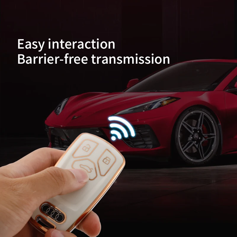 For Audi A3 A4 B7 B8 B5 B9 B6 A1 A5 Q7 Q5 A6 4f C6 C5 C7 C4 TT Q3 S3 A7 A8 C4 8N 8V 8L RS3 Car Remote Key Soft TPU Car Key Case