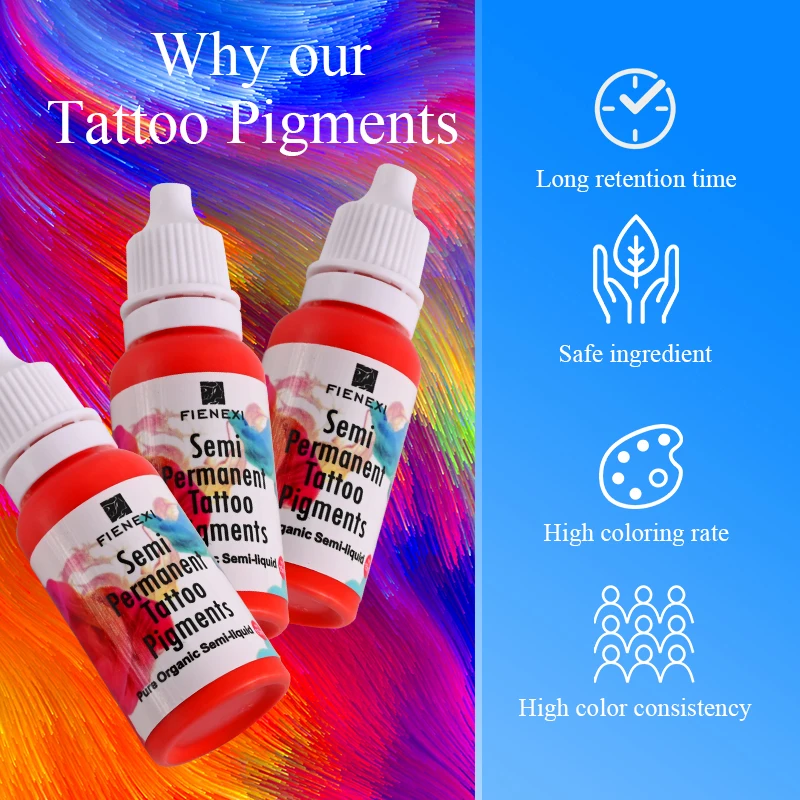 Fienexi Factory Price Color Ink Temporary Lasting Long Time Airbrush Tattoo Pigment
