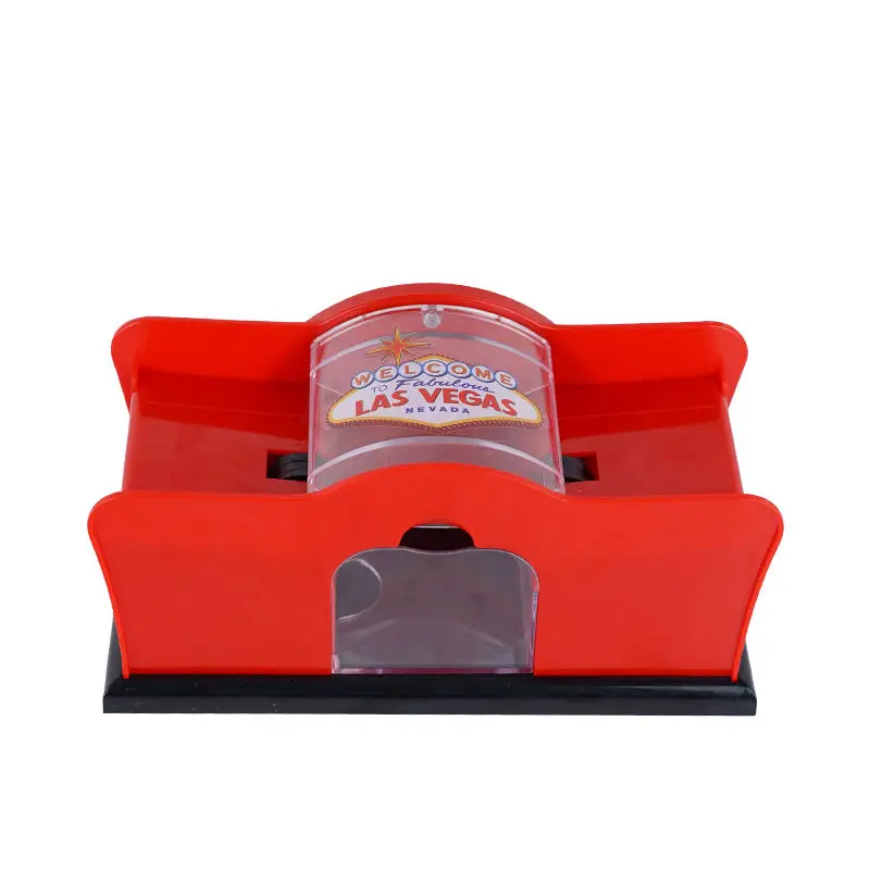 YH Hot Sale Dealer Card Shuffler 2 Decks Plastic Manual Card Shuffler With Handle