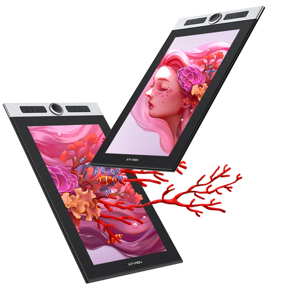 
 XP-PEN инновационные 16 15,6 дюймов супер тонкий белый кардиган-ламинированные рисунок пером дисплей графический планшет  