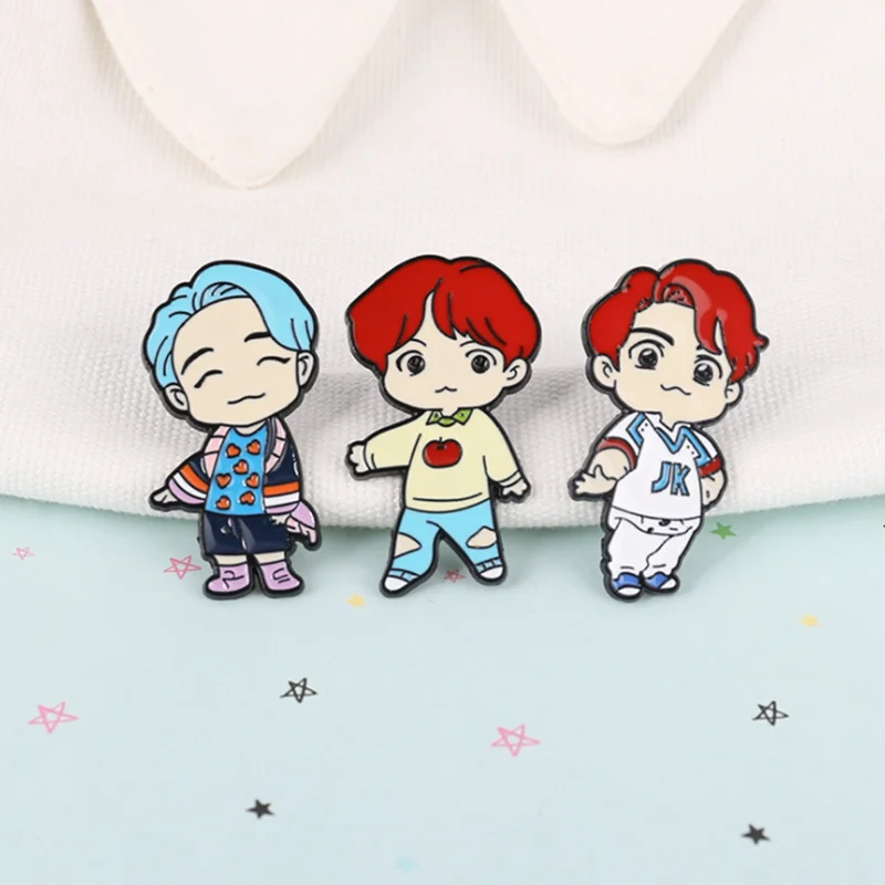 Wholesale Custom Kpop Album Super Star Idol Enamel Quality Plated Souvenir Pin Badges Korea Idol Badge