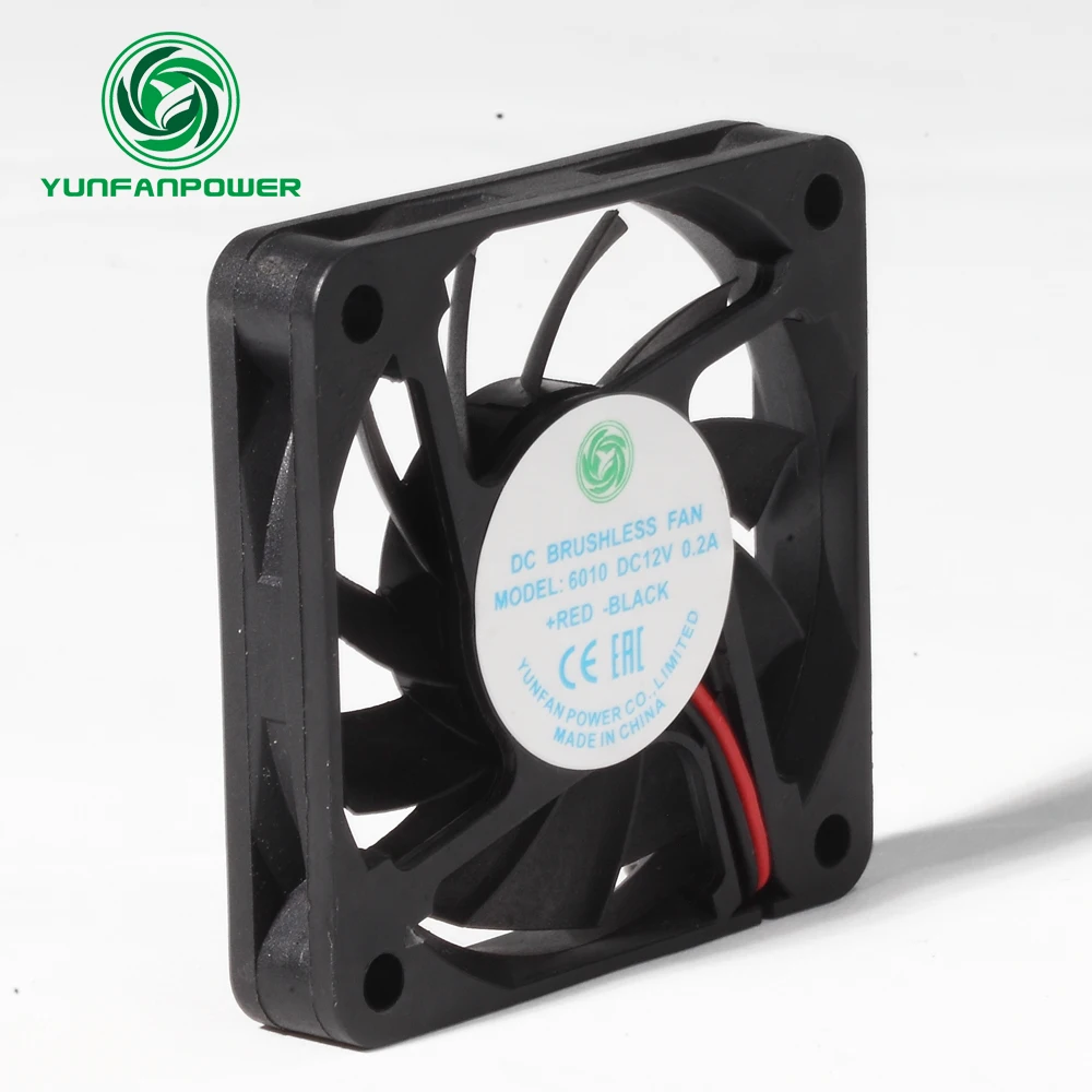 Low noise  60x60x10mm 5v 12v 6010 electric ceiling motor cooling fan ceiling ac dc stand fan