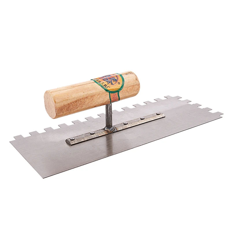 Multi-Standard Toothed Trowel Square  Serrated Trowel Tile Ash  Trowel Tile Bricklayer Tool