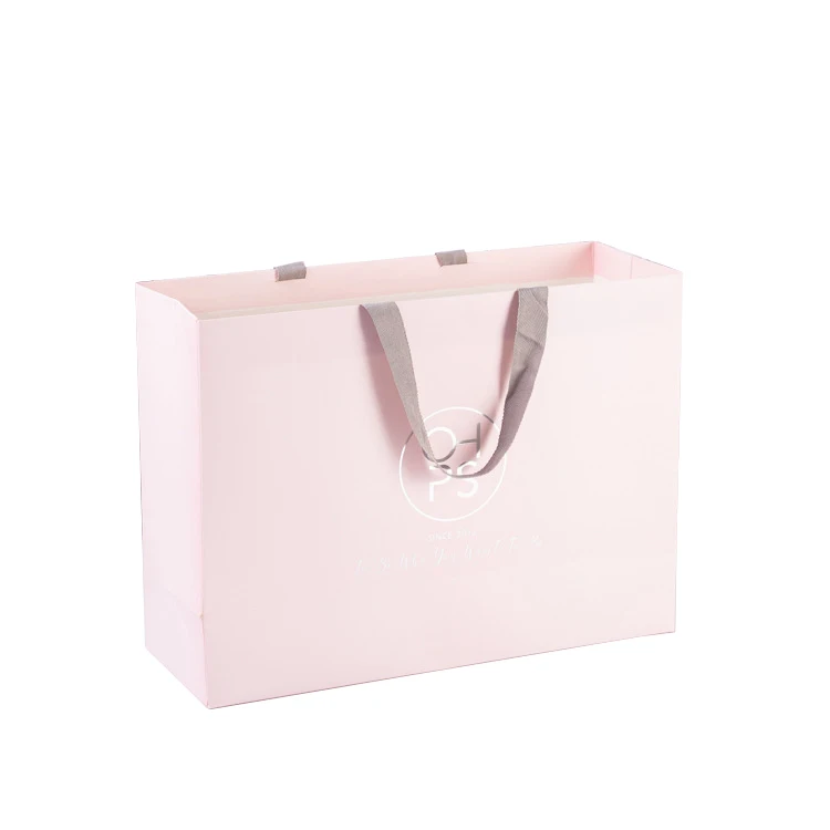 Creatrust String Logo Eco Zara Blue Poka Dot Gift Birthday Paper Bag Wide Base Paper Bag