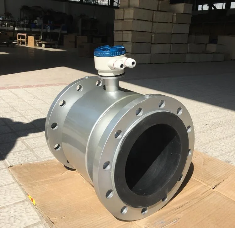 Intelligent 24V Remote IP68 Waterproof Large-caliber 10 Inch 250mm Sulphuric Acid H2SO4 Electromagnetic Water Meter Flowmeter