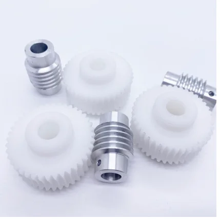 Factory Supply Small custom plastic parts nylon Worm Gear Plastic worm Gear