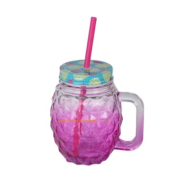 
American style mason glass jar mugs mini drinking with handle 