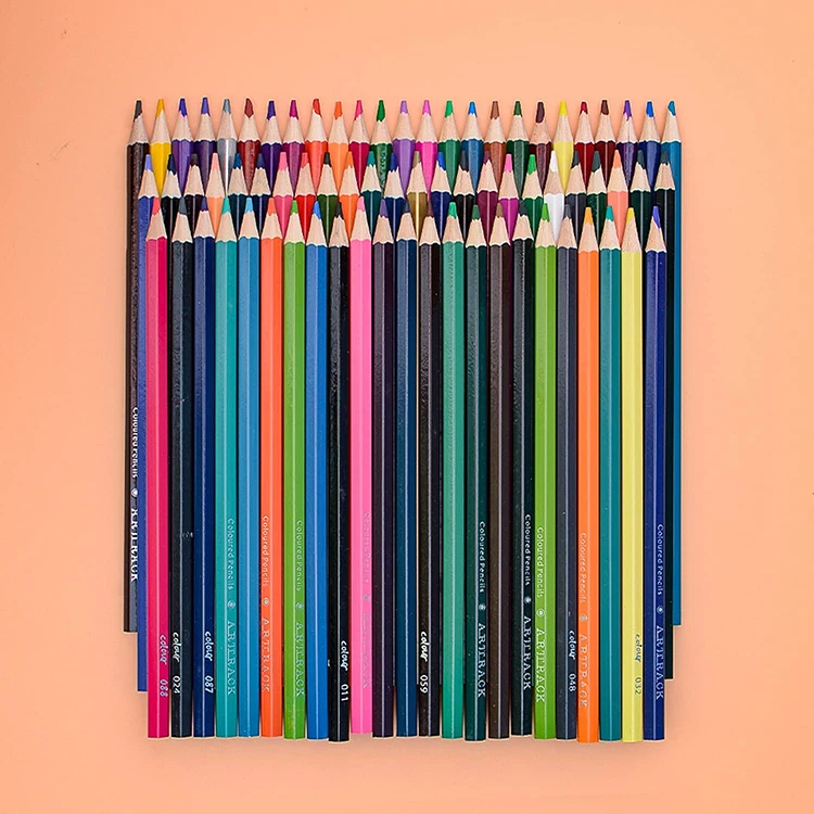Manufacturers High Quality rainbow Graded Hexagonal Colour Pencils Set Wooden Colored Professional Drawing for Artist