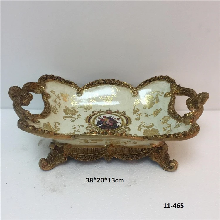 Frp Home Decoration Accessories Resin Fruit Bowl For Living Room