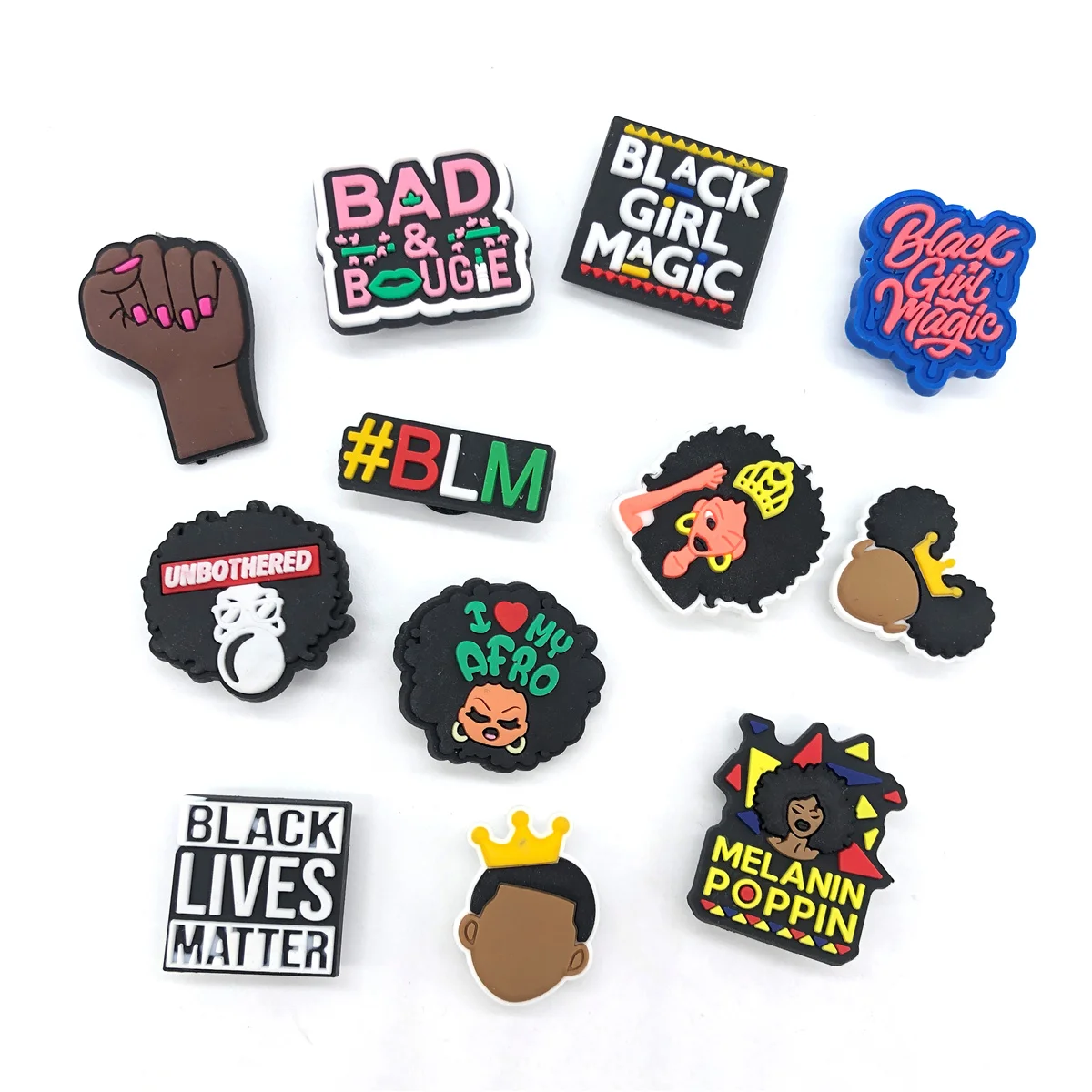 
43pcs PVC Rubber Croc JIBZ Shoe Buckle Charms Clog Shoe Decorations Accessories for Kids Gift 