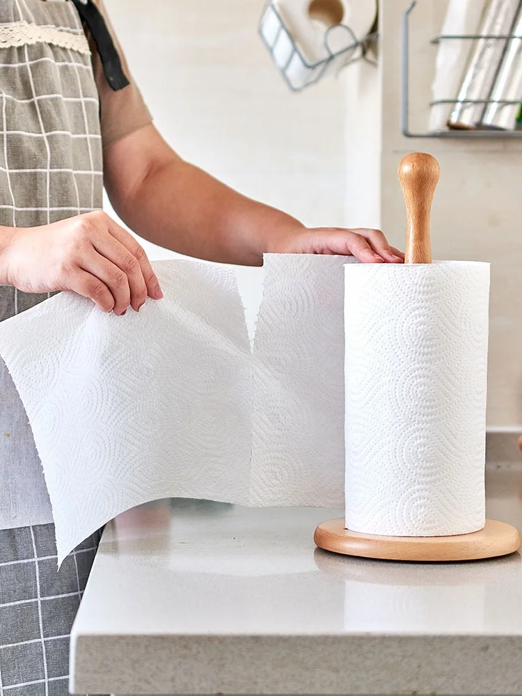 Various Customized Tear-resistant 100 Virgin Pulp Soft Biodegradable Large Size Kitchen Paper Paper Towels Roll