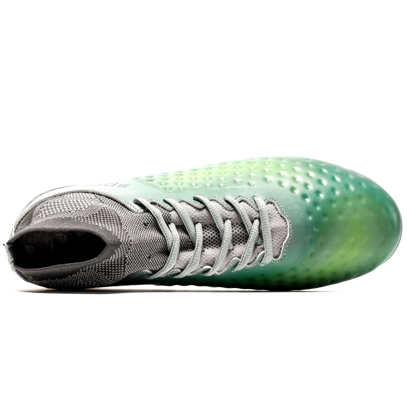 
2019 US 12 High Ankle Fashion Breathable Chuteira HG Green Football Shoes Suppliers Men Soccer Boots 