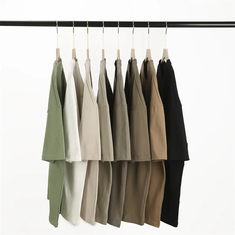 Manufacturers Supply Custom 100% Cotton 320 GSM Washed Heavyweight Oversized TShirt Unisex T Shirts Vintage Washed T shirt