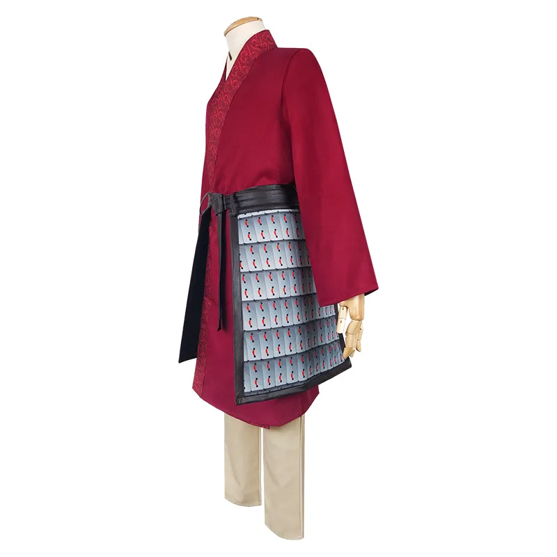 Movie Hua Mulan Cosplay Costume Superwomen COS Outfits  Chinese Hanfu Princess Red Robes Kids Adult Christmas Stage Performance