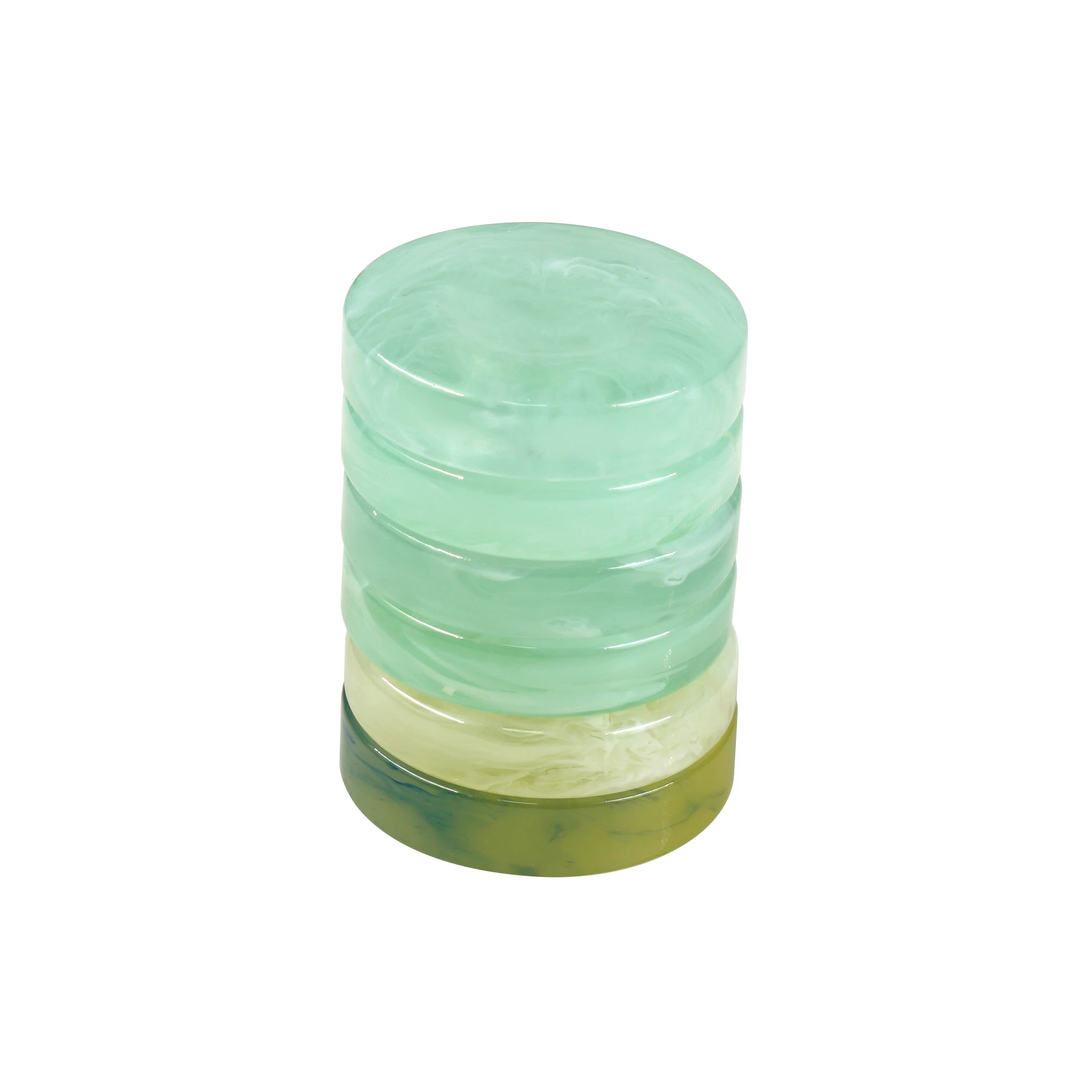 Emerald Green Handmade Game Checkers Chips with Groove Highly-polished Playing Game Replacement Pieces for Puzzle Game