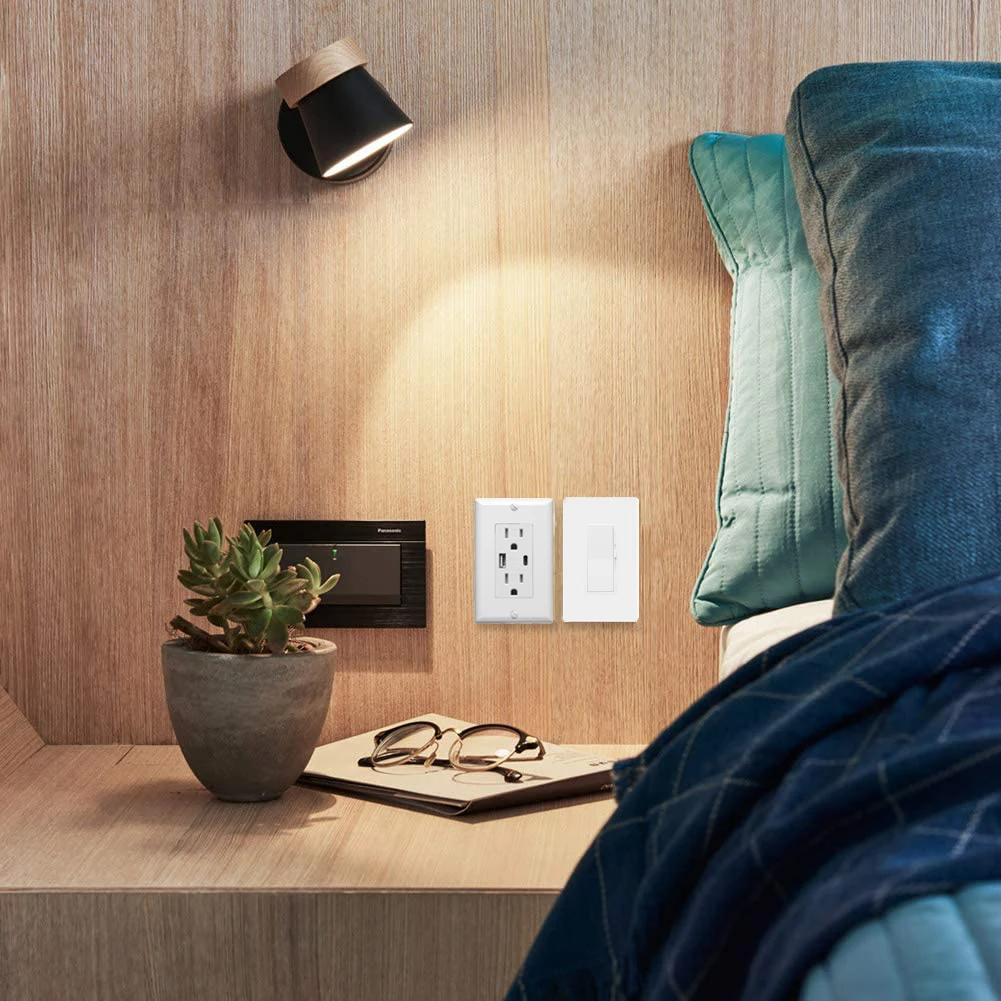 
4.8A Type C Wall socket outlet usb wall usb outlet socket us electric outlet American standard universal new design 