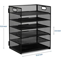 Simple multi-layer desktop file storage rack office file storage rack with handle can be moved