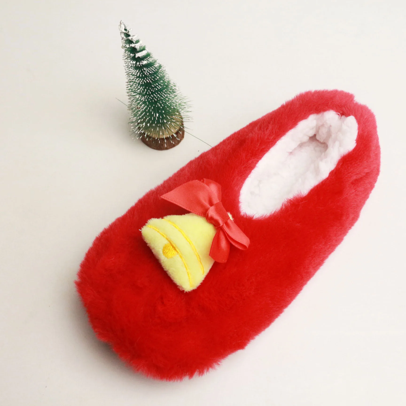 Factory Customized Christmas Children Indoor Slippers Soft Shoe Winter  Boy Girl Plush Slippers Warm Festival  Baby  Flip Flop