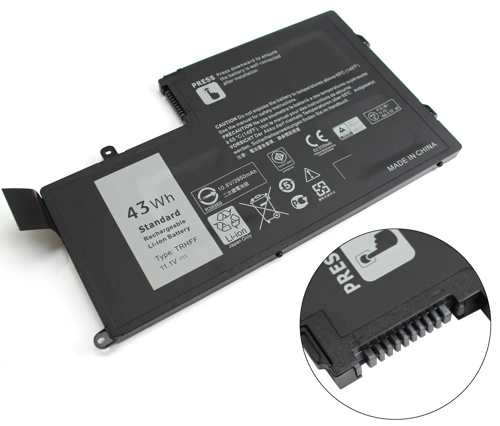 Lithium-Ion Replacement Battery laptop11.1V 43WH TRHFF 1V2F6 0PD19 Laptop battery for Dell Latitude E3350 E3450 Notebook battery