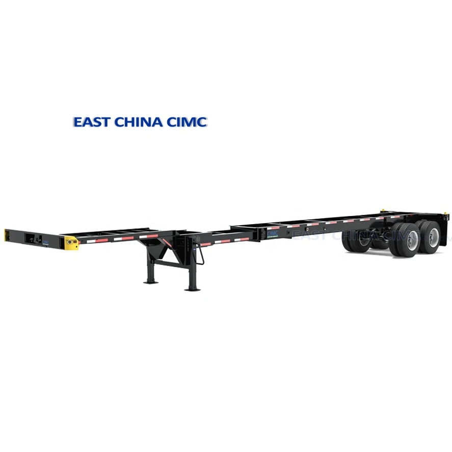 3 4 Axles 20ft 40ft Frame Shipping Chassis Skeletal Skeleton Semi Trailer 40ft Container trailer made in china truck trailer