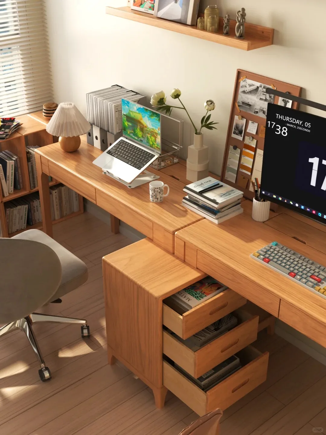 Low-cost European-style modern appearance multi-functional office furniture open work space independent desk home computer table