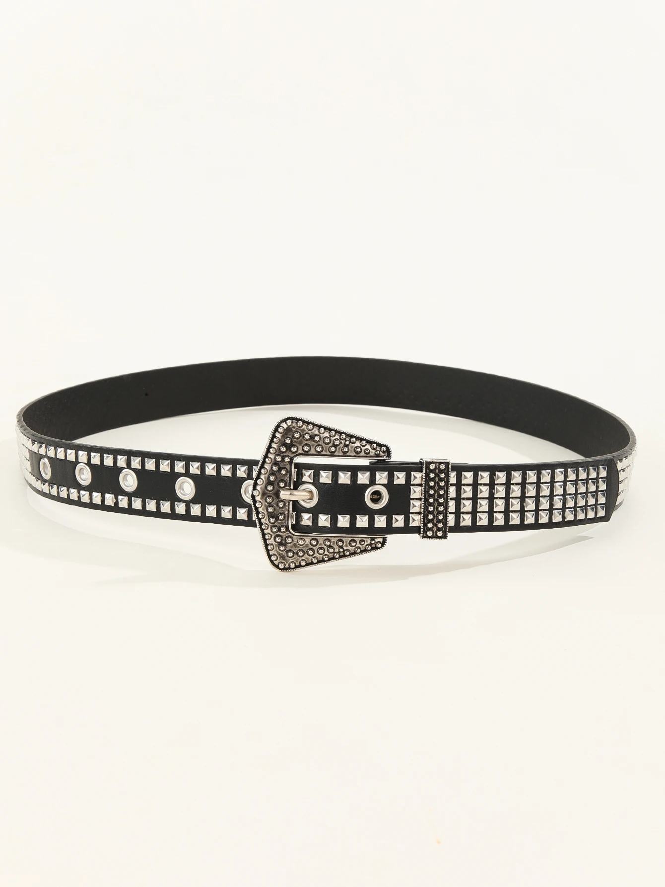 OEM New Style Luxury Western Cowboy Cube Diamond Studded Crystal Leather Strap Pin Buckle Women Rhinestone Belts