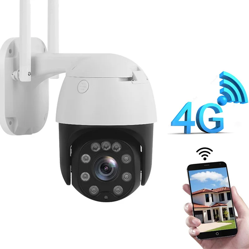 
4G 1080P Security Camera Outdoor Security Surveillance 2 Way Audio Full Color Night Vision Waterproof IP66 Speed Dome Camera PTZ  (1600060006293)
