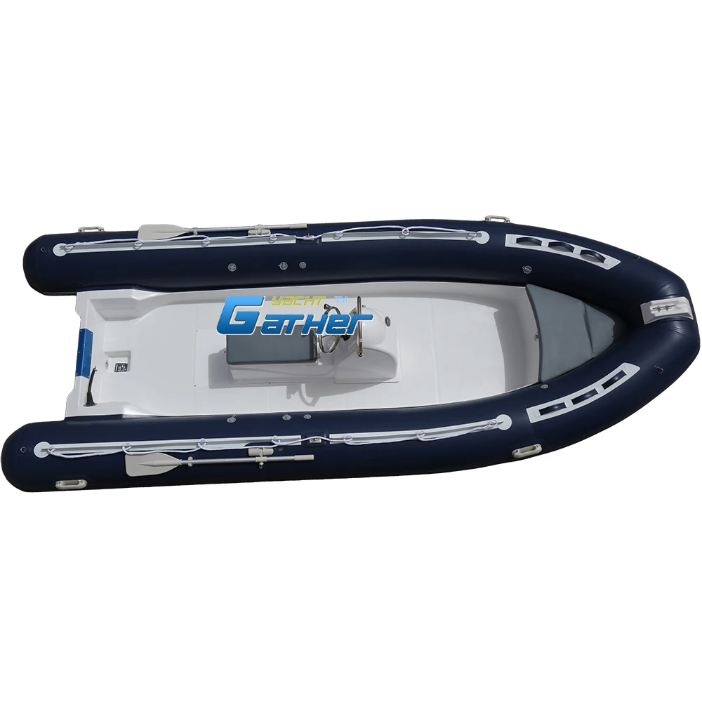 17ft Deep V Fiberglass Hull PVC/Hypalon RIB520AN new model Inflatable Boat With jockey seat console for Fishing