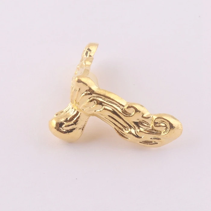 small gold alloy metal edge protective feet corner protector for wooden jewelry box