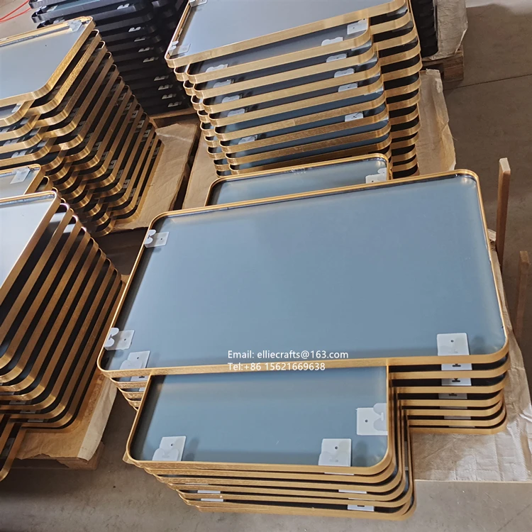 Rectangle Mirror Decorative Big Large Black Gold Metal Aluminum Framed Full Length body Long Dressing wall Bathroom Mirror