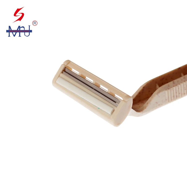 Custom Biodegradable Disposable Hotel Plastic Shaving Razor