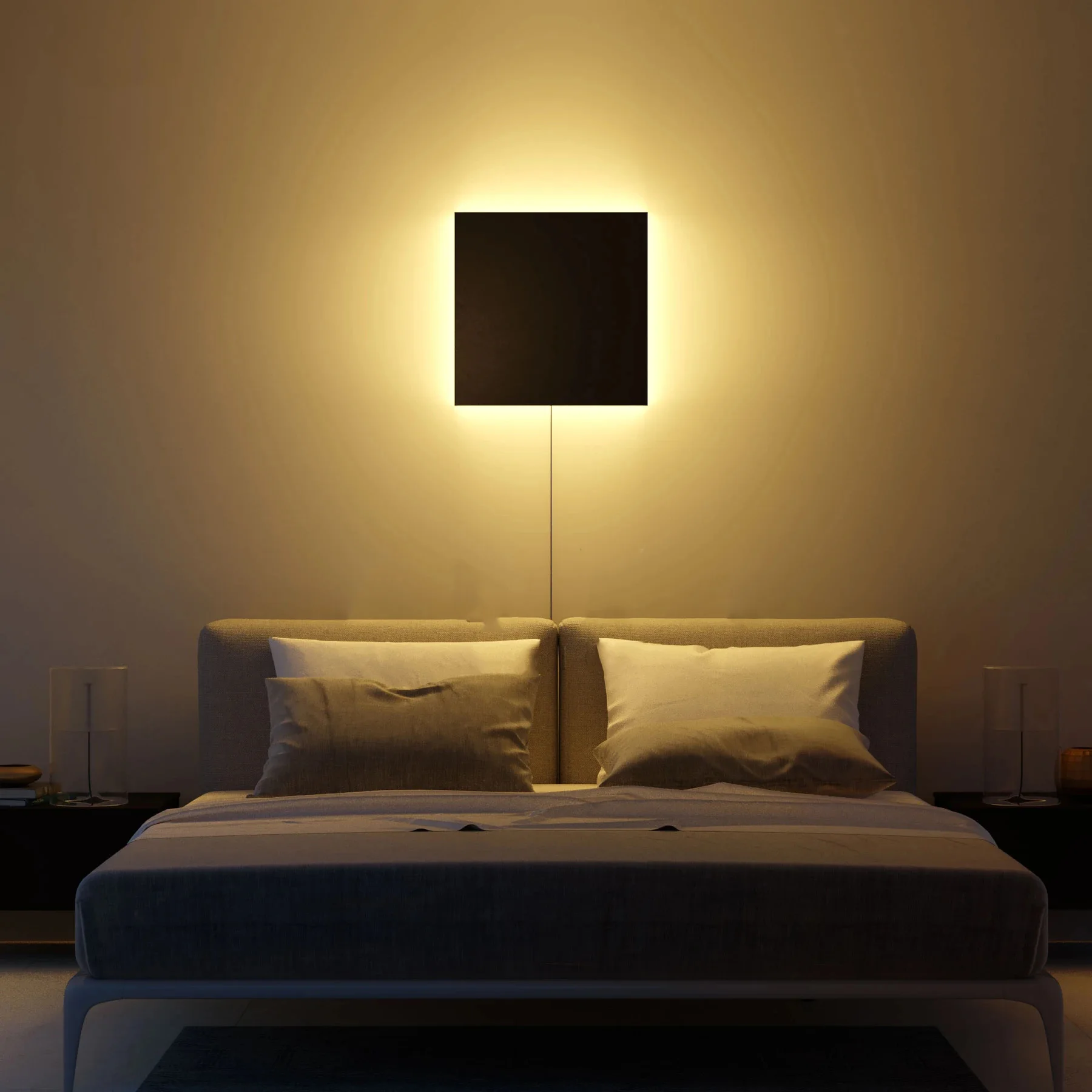 hotel living room USB Recharge Wall lamp With Remote Square Home Decor Indoor LED Wall lights