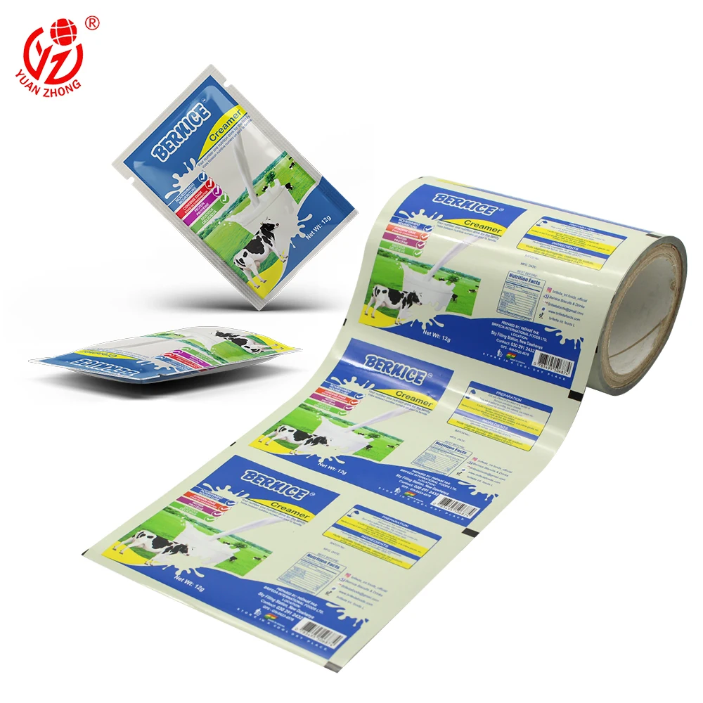 Wholesale Custom Printing Food Grade Coffee/Milk/Soft Drink Sachet Packaging Film Plastic Laminated OPP Foil Film Roll