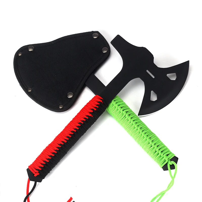 2020 New Design Stainless Steel Half Axe Sharp Blade for Outdoor Survival Camping Hatchet With Rope