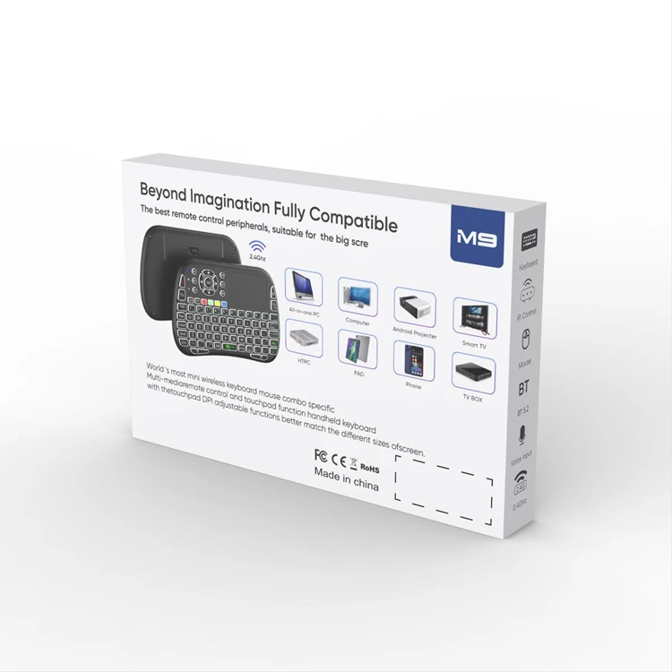 Пульт дистанционного управления M9 air mouse беспроводная клавиатура и мышь игровая 2 4G BT с тачпадом для Smart tv box mini PC