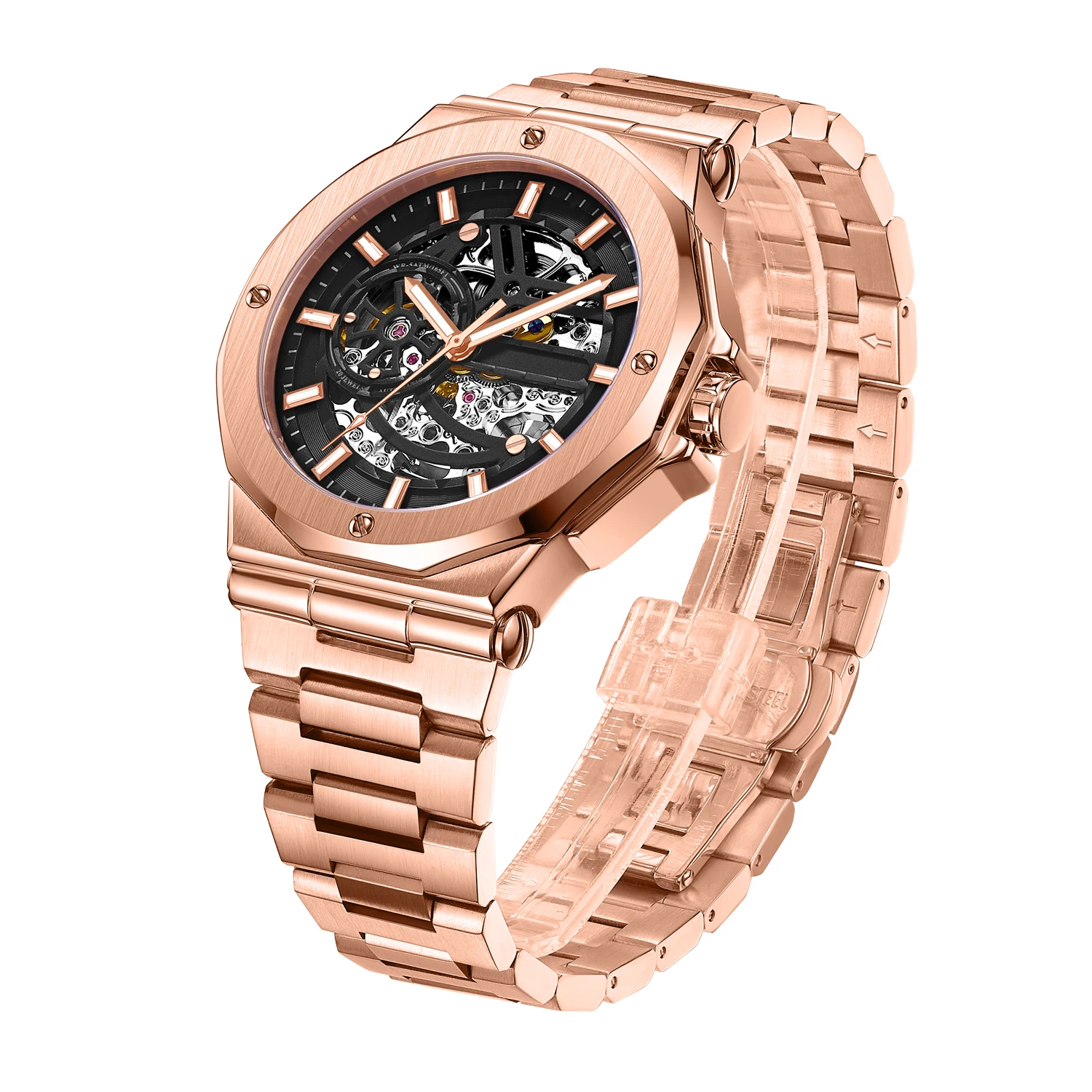 Новое поступление мужские механические часы Montre Homme с пользовательским логотипом Роскошные автоматические для мужчин со