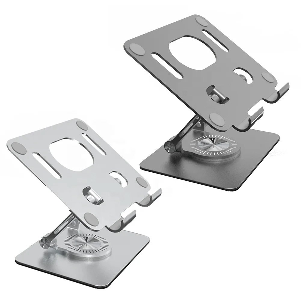 Rotating Tablet Stand Phone Holder from 4.7' to 12.9',Foldable Alloy Table Stand Holder,Height Adjustable Desk Holder